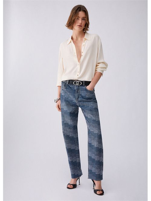 Camicia con bottoni logati LIU JO | CA6157T2578/P9572